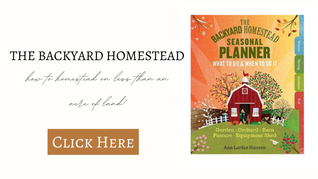 the backyard homestead planner book cover and a summary of what it is about