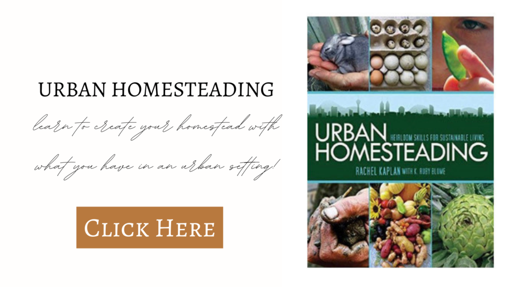 the urban homestead book cover with a description of the best homesteading book