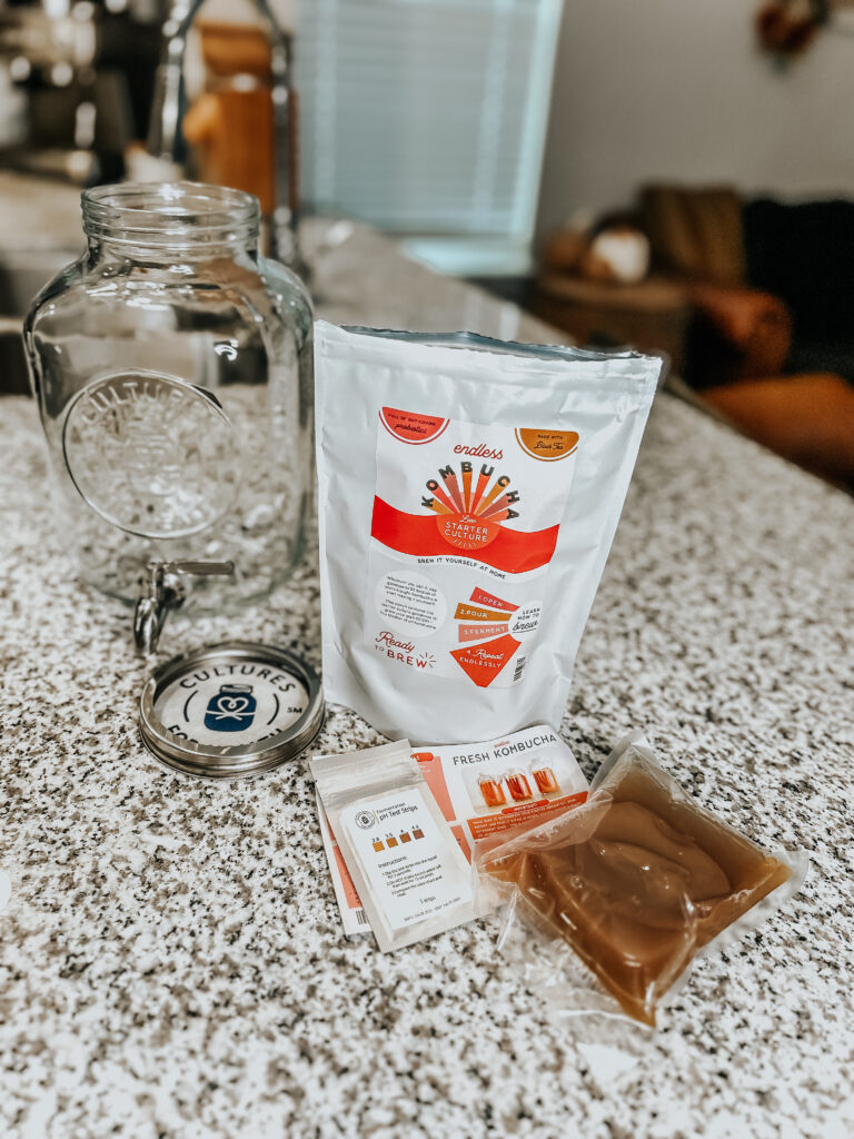 kombucha kit with instructions in a kit